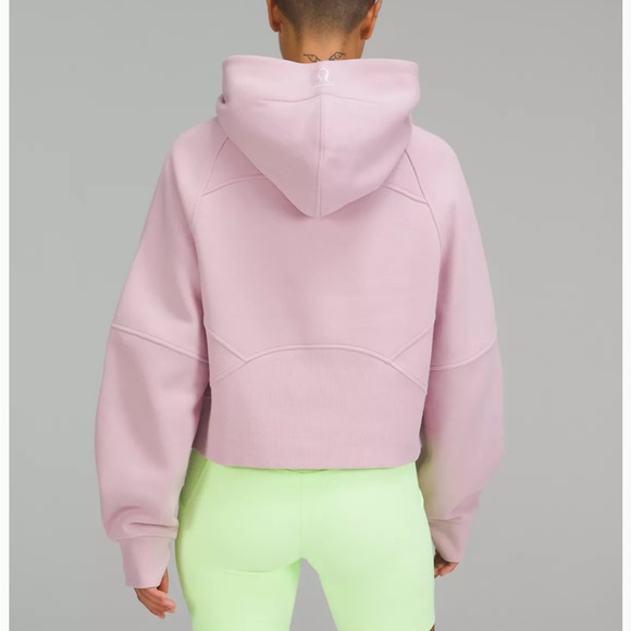 *pastel blue and strawberry milkshake colour Scuba Oversized Half-Zip Hoodie - Picture 2 of 4